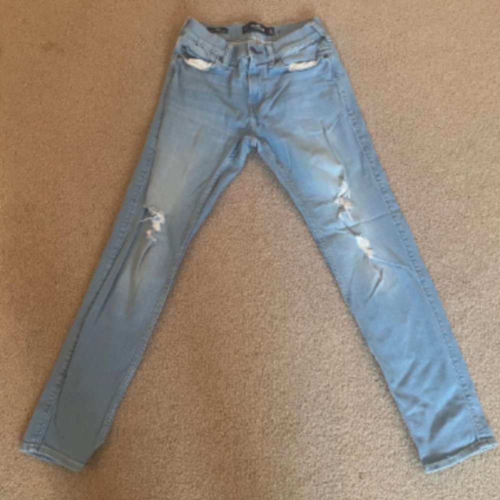 Mens Hollister Light Wash Skinny Jeans